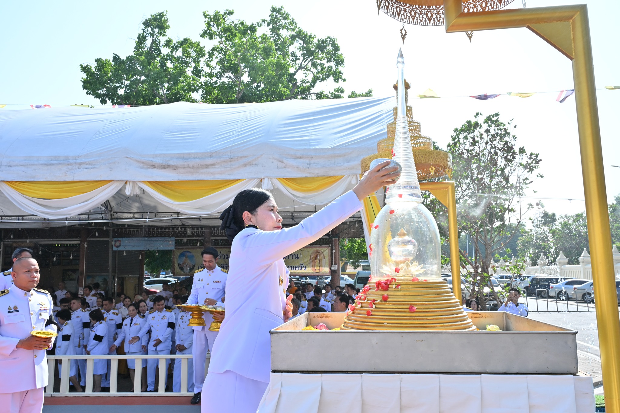 title - ส.ป.ก.นครปฐม เข้าร่วมพิธีอัญเชิญพระบรมสารีริกธาตุ เนื่องในประเพณีสงกรานต์ 2569